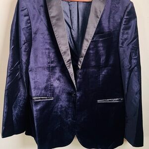 Express Men's Navy Velvet Blazer